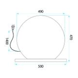 Spiegel LED HOLLYWOOD L. Gold 50 cm