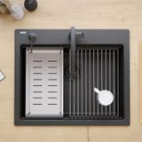 Granitspülbecken KURT 110 WORKSTATION Black