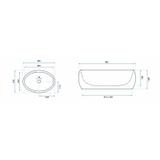 Countertop washbasin Rea Linda Lava Mat