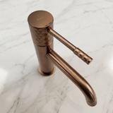 Hög Handfatblandare Rea Lungo Diamond Brush Copper