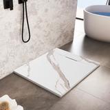 Dušo irklavimo baseinas Bazalt CARRARA WHITE 90x90