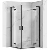 Duschkabine REA Hugo Double Black 90x100
