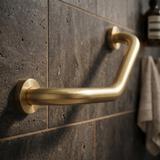 Angewinkelte Badezimmer-Haltestange BRUSH GOLD