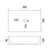 Countertop washbasin Rea Fiorella