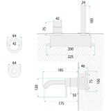 Wall Mounted faucet REA Venti Gold