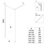 Параван за душ Rea Flexi Transparent / Black 120