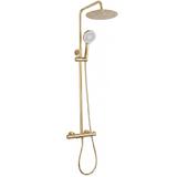 Σετ ντουζιέρας Rea Drop Brush Gold με Θερμοστάτη
