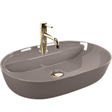 Aufsatzwaschbecken REA Aura 61 Beige Shiny