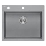 Granitspülbecken KURT 110 WORKSTATION Grey Metallic