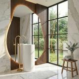 Basin mixer Rea Lungo Brush Gold