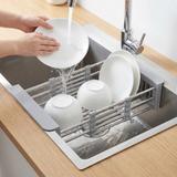 Telescopic sink dish drying rack REA P14487A Grey