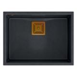 Granitspülbecken DAVID 50 Black Metallic