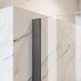 Duschwand Rea Flexi Transparent / Titan 140