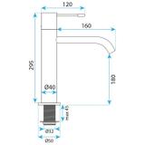 Waschbeckenarmatur Rea  Venti Copper high