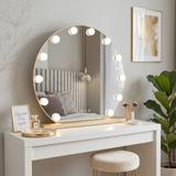 Spiegel LED HOLLYWOOD L. Gold 50 cm
