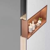 WANDEINBAU-BADEZIMMERREGAL LED 30x60 brush copper