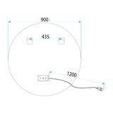Spiegel LED 90cm MMJ BRUSH SILVER