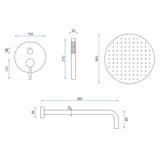 Shower system REA Lungo chrome + BOX