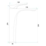Bathroom faucet PREMIUM Rea Joe Brush Gold High