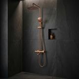 Duschset med termostat Rea Lungo Diamond Gold Brush