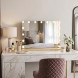 Spiegel LED HOLLYWOOD L.Gold 80x60
