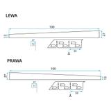 Shower tray skirting panel 100cm Brush Copper