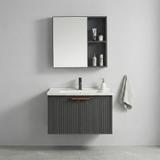 Badezimmermöbel-Set mit Waschbecken Mario 60cm Grey