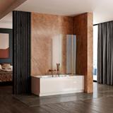 Pare-baignoire pliant Rea Agat-2 100 Brush Copper