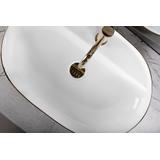 Lavabo da appoggio Rea Aura 61 White Gold Brush