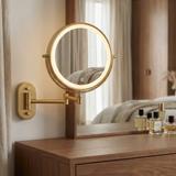 Mirror LED Glow Brush Gold