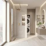 Duschwand Rea Heaven Brush Gold 120