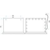 Spiegel LED HOLLYWOOD L.Gold