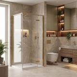 Duschkabine Rea Bruno 90x90 Brush Gold