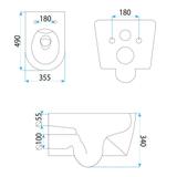 WC Schüssel Randlos Rea Gustavo Rimless