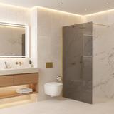 Duschwand Rea Flexi Grey / Gold 130