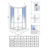 Duschkabine REA Look Chrome 80x80