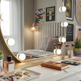 Spiegel LED HOLLYWOOD L. Gold 50 cm
