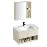 Комплект мебели за баня с мивка River 60cm Creme