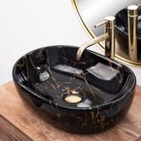 Aufsatzwaschbecken Rea Amelia Black Marble shiny