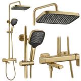 Duschgarnitur Rea Arlo Brush Gold