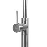Waschbeckenarmatur freistehend Rea Lungo Brush Nickel