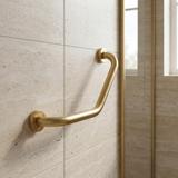 Angewinkelte Badezimmer-Haltestange BRUSH GOLD