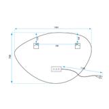 Spiegel LED 70x100cm FOG