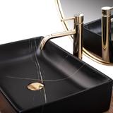 Aufsatzwaschbecken REA Inga Black Marble Mat