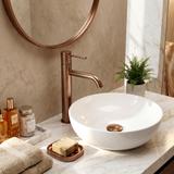 Hög Handfatblandare Rea Lungo Diamond Brush Copper