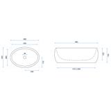 Set Aufsatzwaschbecken Linda stone + Waschbeckenarmatur Lungo gold + Stöpsel gold