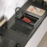 Edelstahlspüle LUKE 110 WORKSTATION Black