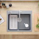 Granitspülbecken KURT 110 WORKSTATION Grey Metallic