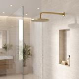 Duscharm rund REA JS-9021 40cm Brush gold