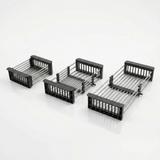 Telescopic sink dish drying rack REA P14487 Black